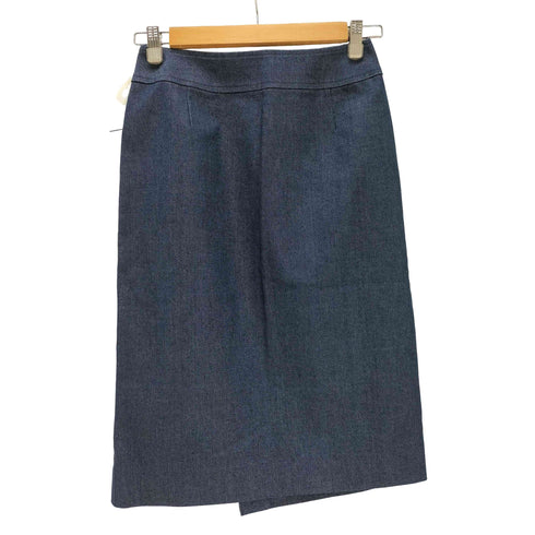 バーバリーロンドン BURBERRY LONDON 裏地ノバチェック コットン ウレタン ストレッチ タイト マキシ デニム スカート レディース 38