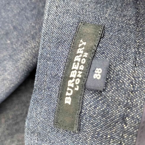 バーバリーロンドン BURBERRY LONDON 裏地ノバチェック コットン ウレタン ストレッチ タイト マキシ デニム スカート レディース 38