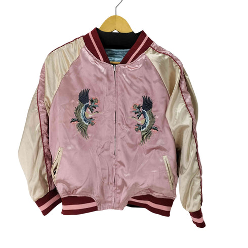 虎 白鳥 OKINAWA 富士山 リバーシブル スーベニアジャケット メンズ