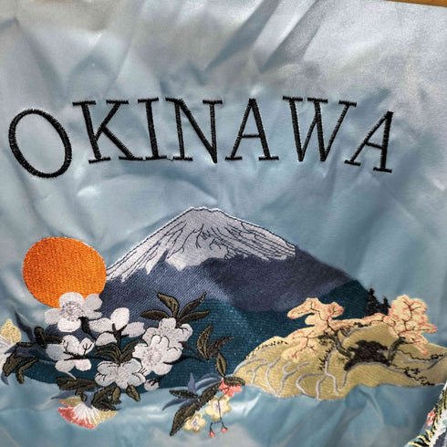 虎 白鳥 OKINAWA 富士山 リバーシブル スーベニアジャケット メンズ