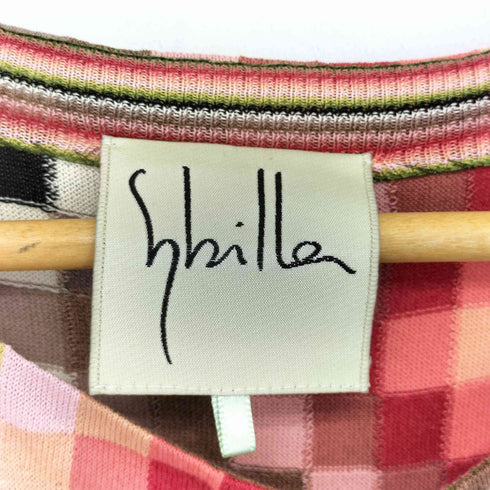 シビラ Sybilla ブロックチェックノースリーブニット レディース JPN:L