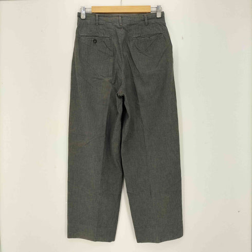 コムデギャルソンオム COMME des GARCONS HOMME 80-90s archive 金文字タグ カスリ 1タック コットン センタープレス ワイド テーパード スラックス メンズ JPN:M
