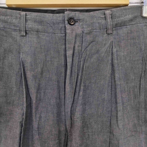 コムデギャルソンオム COMME des GARCONS HOMME 80-90s archive 金文字タグ カスリ 1タック コットン センタープレス ワイド テーパード スラックス メンズ JPN:M