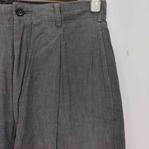コムデギャルソンオム COMME des GARCONS HOMME 80-90s archive 金文字タグ カスリ 1タック コットン センタープレス ワイド テーパード スラックス メンズ JPN:M