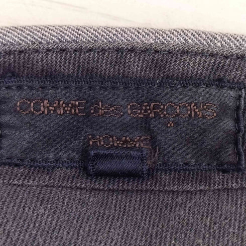 コムデギャルソンオム COMME des GARCONS HOMME 80-90s archive 金文字タグ カスリ 1タック コットン センタープレス ワイド テーパード スラックス メンズ JPN:M