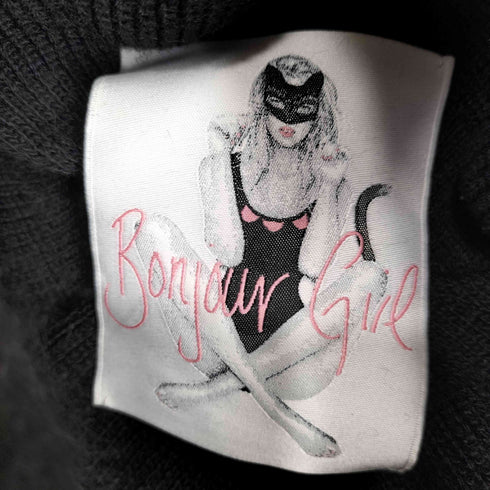 ボンジュールガール Bonjour Girl アンゴラニット シャギーニット ビーニー レディース