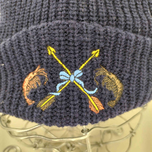 サノバチーズ SON OF THE CHEESE EL CAMARON KNIT CAP ロブスター刺繍 アクリルニット ビーニー メンズ