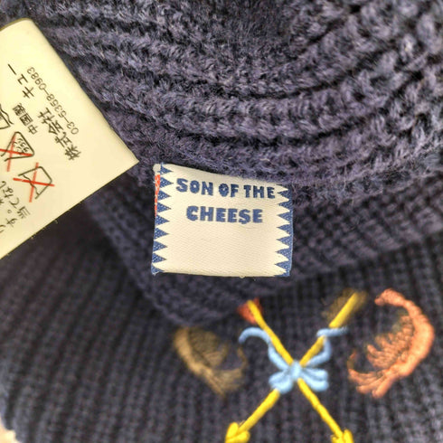 サノバチーズ SON OF THE CHEESE EL CAMARON KNIT CAP ロブスター刺繍 アクリルニット ビーニー メンズ