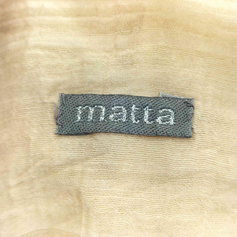matta シルク混 ボンボン付き 大判スカーフ レディース