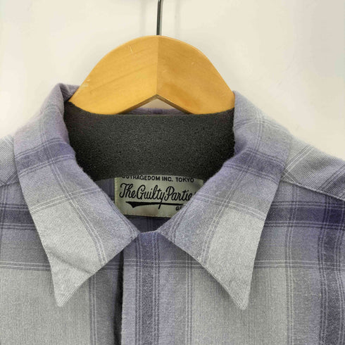 ワコマリア WACKO MARIA OMBRE CHECK OPEN COLLAR SHIRT メンズ JPN:XL