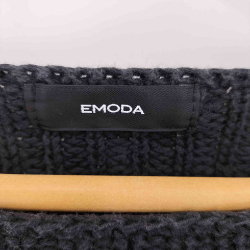エモダ EMODA リプ編み 短丈 ニットセーター レディース FREE