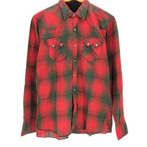 wash and wear ウエスタンチェックシャツ メンズ 15 1/2-1