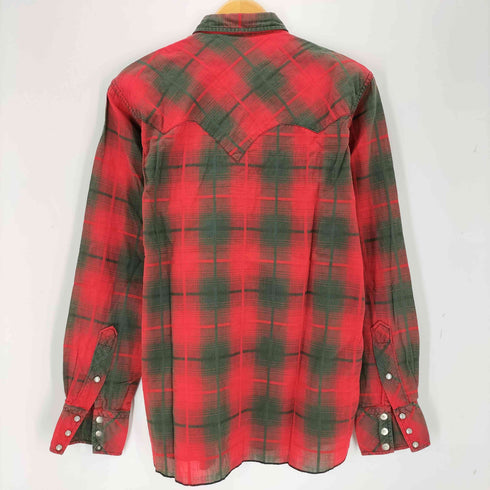 wash and wear ウエスタンチェックシャツ メンズ 15 1/2-1