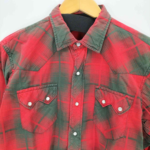 wash and wear ウエスタンチェックシャツ メンズ 15 1/2-1