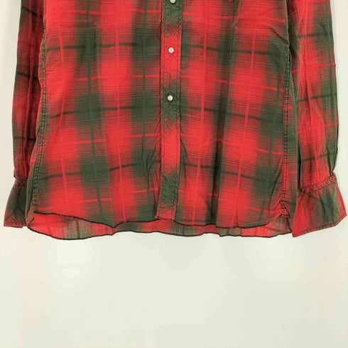 wash and wear ウエスタンチェックシャツ メンズ 15 1/2-1
