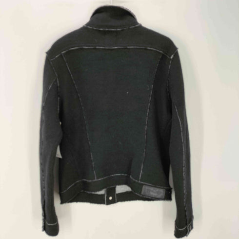 ディーゼル DIESEL TRICOT&CO 00S Y2K Knit Trucker Jacket archive アクリル ウール フリンジ ニット トラッカー ジャケット アーカイブ メンズ import:L