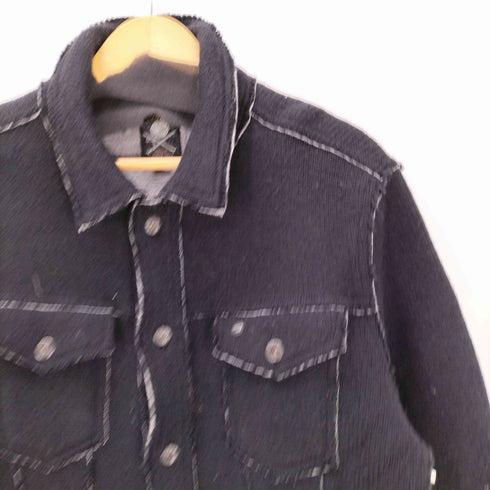 ディーゼル DIESEL TRICOT&CO 00S Y2K Knit Trucker Jacket archive アクリル ウール フリンジ ニット トラッカー ジャケット アーカイブ メンズ import:L