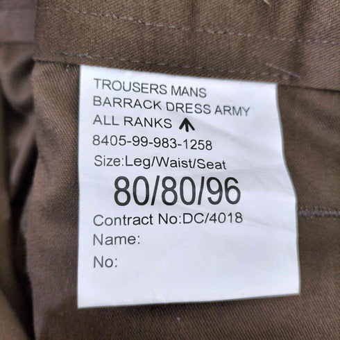 TROUSERS MANS BARRACK Dress ARMY ALL RANKS メンズ 80/80/96