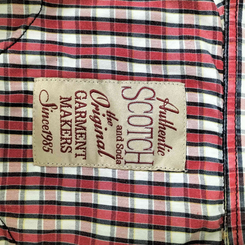 スコッチアンドソーダ SCOTCH&SODA 半袖ウエスタンチェックシャツ メンズ