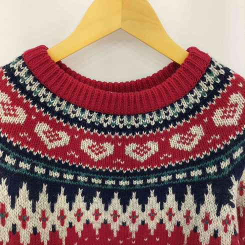 ウールリッチ WOOLRICH 80-90s THE WOMAN ノルディック柄 ウールニットセーター レディース L