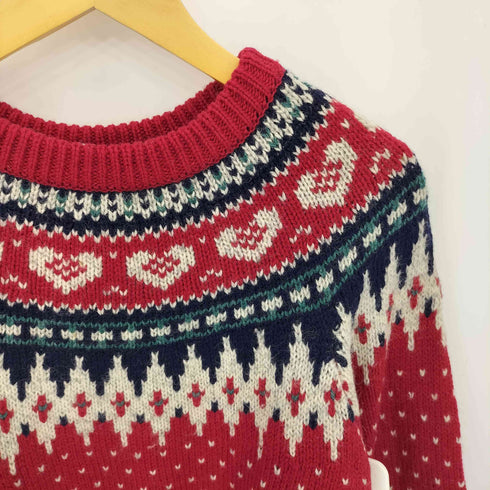 ウールリッチ WOOLRICH 80-90s THE WOMAN ノルディック柄 ウールニットセーター レディース L