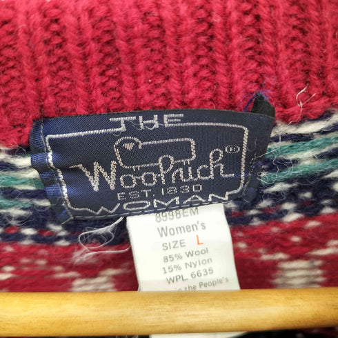 ウールリッチ WOOLRICH 80-90s THE WOMAN ノルディック柄 ウールニットセーター レディース L