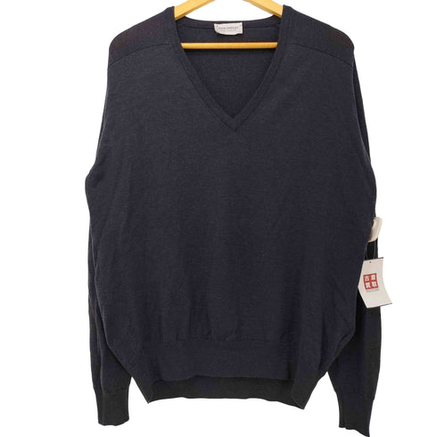 ジョンスメドレー JOHN SMEDLEY Vネック ウールセーター メンズ L