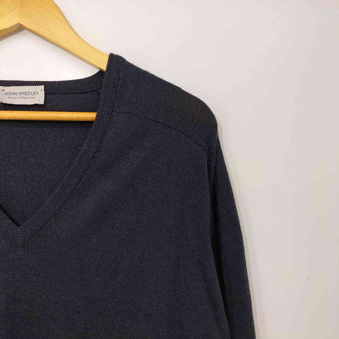 ジョンスメドレー JOHN SMEDLEY Vネック ウールセーター メンズ L