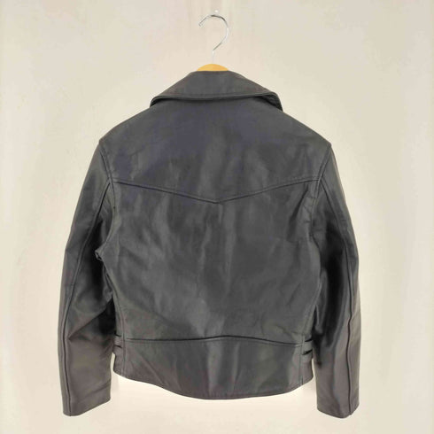 裏地キルティング ロンジャン ライトニング型ダブルライダースジャケット メンズ 38