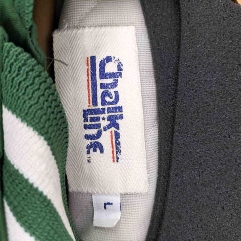 チョークライン Chalk Line 80s~90s USA製 裏地キルティング ナイロンスタジャン 両面ワッペン 刺繍 メンズ JPN:L