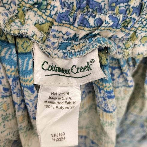 コールドウォータークリーク Coldwater Creek USA製 総柄デザイン ギャザースカート レディース M