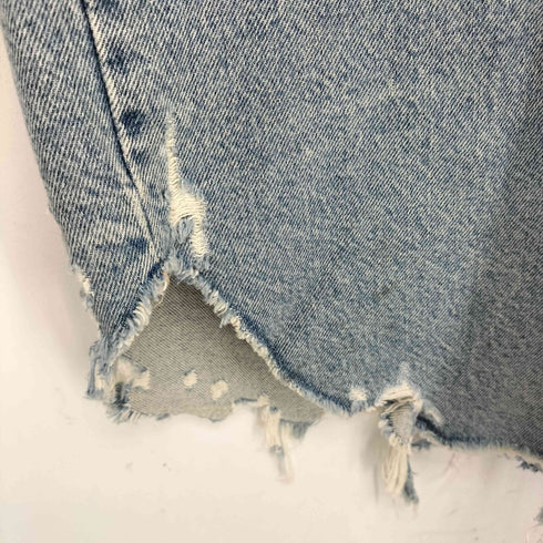 ザラ ZARA ダメージ加工 デニムシャツジャケット メンズ import:S