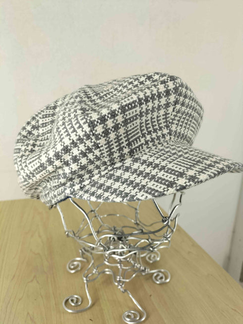 グレンチェック柄キャスケット メンズ