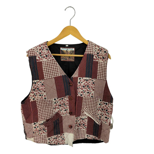 IMDIAN HERITAGE ウッドボタン キルティング ベスト メンズ L