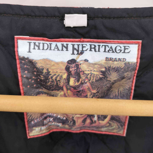 IMDIAN HERITAGE ウッドボタン キルティング ベスト メンズ L