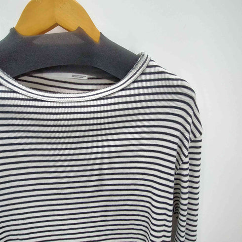 アパルトモンドゥーズィエムクラス LAppartement DEUXIEME CLASSE hello bonjour Border Rib Longsleeve T-sh レディース