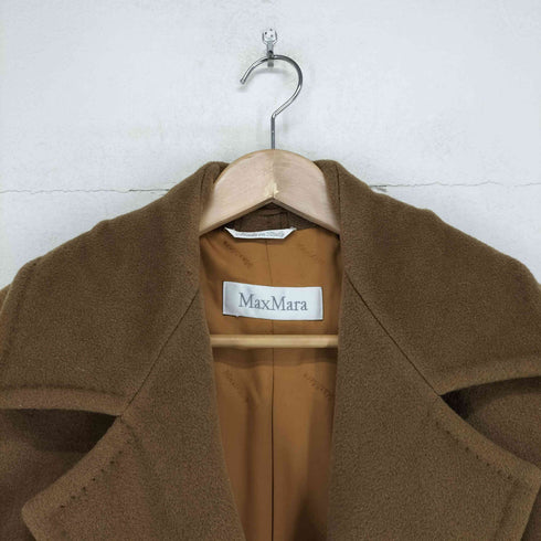 マックスマーラ MAX MARA Made in Italy 白タグ カシミヤ混 ダブルブレストコート レディース 40