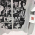 DONSMOKE ミュージシャンプリント ダブルジップ ロングスリーブ トップス ニットカットソー Y2K レディース import:S