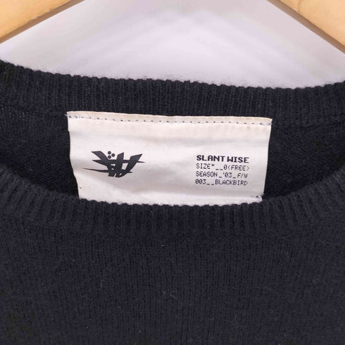 SLANT WITH cashmere100 サイドスリット クルーネックニット セーター domestic レディース 0