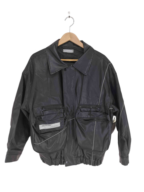ZFT フェイクレザーマルチジャケット メンズ