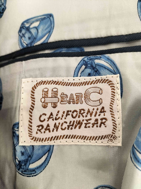 エイチバーシー H BAR C 50S CALIFORNIA RANCHWEARタグ 裏地総柄 2B ウエスタン テーラードジャケット メンズ