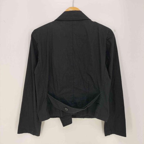 アニエスベー agnes b. PARIS フランス製 パワーショルダー コットン ピーコート レディース 2