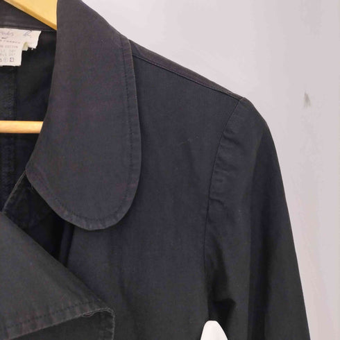 アニエスベー agnes b. PARIS フランス製 パワーショルダー コットン ピーコート レディース 2