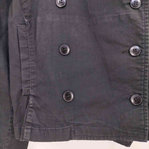 アニエスベー agnes b. PARIS フランス製 パワーショルダー コットン ピーコート レディース 2