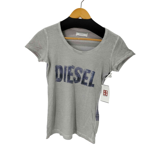 ディーゼル DIESEL ロゴプリントTシャツ Y2K レディース JPN:XS