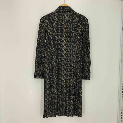 バーバリーロンドン BURBERRY LONDON 総柄 シルク100 チュニックシャツワンピース レディース 38