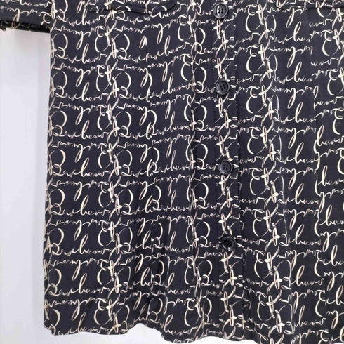 バーバリーロンドン BURBERRY LONDON 総柄 シルク100 チュニックシャツワンピース レディース 38