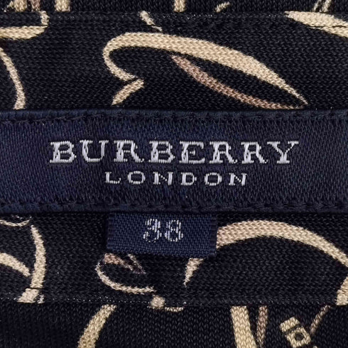 バーバリーロンドン BURBERRY LONDON 総柄 シルク100 チュニックシャツワンピース レディース 38