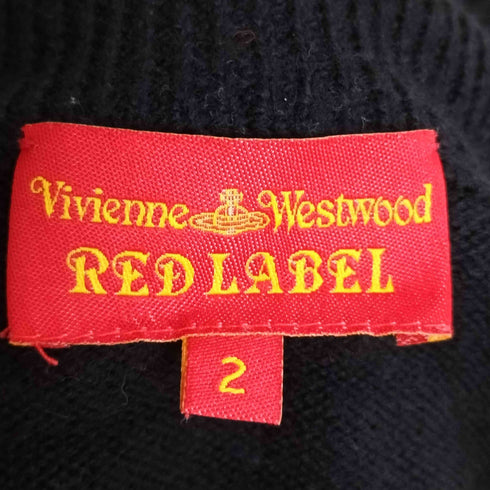 ヴィヴィアンウエストウッドレッドレーベル Vivienne Westwood RED LABEL オーブ刺繍 タートルネック ウール カーディガン レディース 2