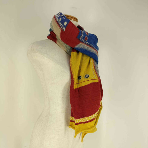 キャピタル KAPITAL 縮絨ウールマフラー ブルーハンズマフラー メンズ